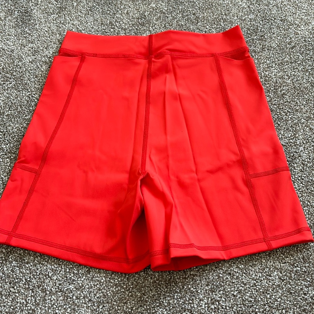 Aerie dark orange no front seam bike short